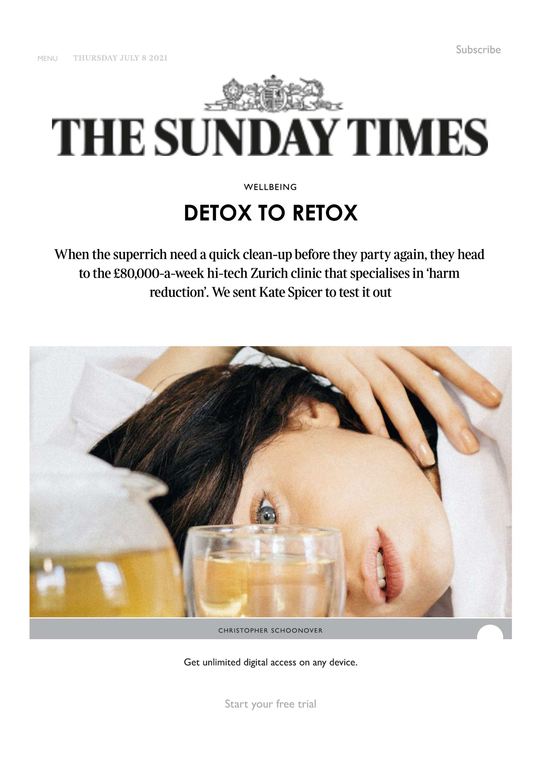Sunday Times - Детоксикация и ретоксикация